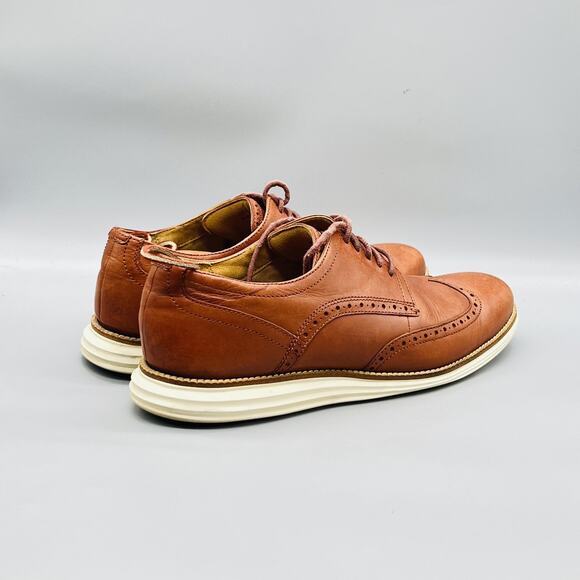Cole Haan Shoes Mens 12 Brown Leather Grand OS Wingtip Oxford Dress Brogue main image 9